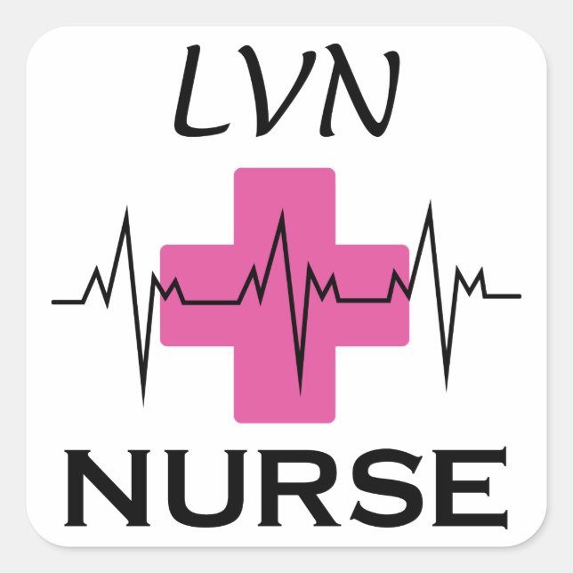 Sticker Carré Infirmière LVN (Devant)