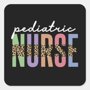 Sticker Carré Infirmière pédiatrique   Peds RN Infirmière Cadeau