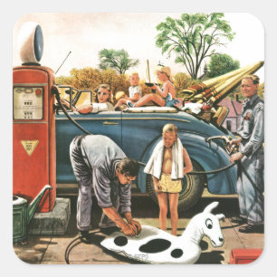 Sticker Carré Inflation Beach