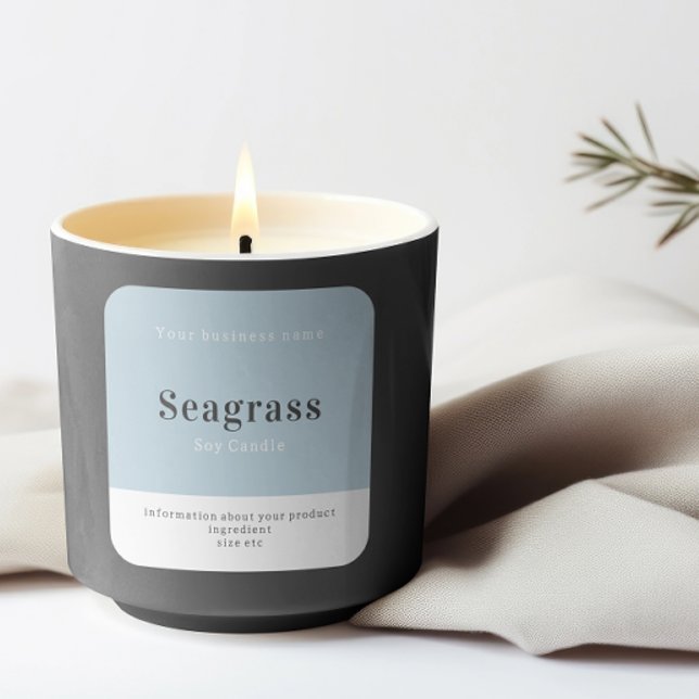 Sticker Carré Informations sur le produit personnalisé sur mesur (Handmade Personalized Product Information Square Sticker by Ricaso. Ideal for candles, soap, cakes)