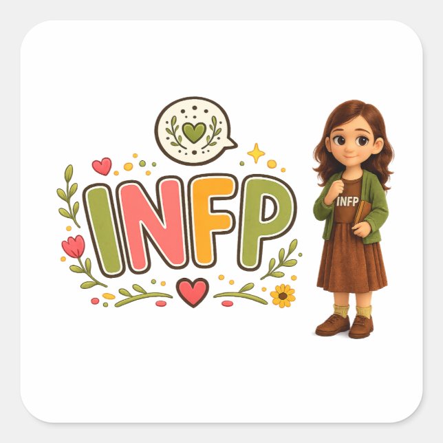 Sticker Carré INFP — A Sonhadora Criativa (Devant)
