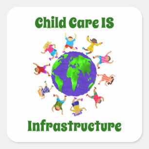 Sticker Carré Infrastructure de garde d'enfants IS