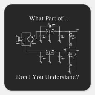 Sticker Carré Ingénieur électrique Cadeau Drôle Ingénieur Sarcas