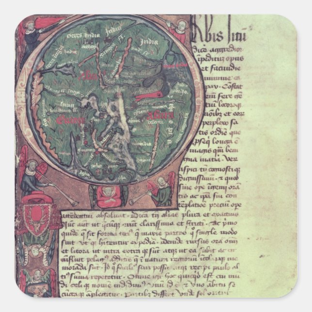 Sticker Carré Initiale de Historiated (Devant)