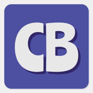 Sticker Carré Initiales minimalistes Monogrammes professionnels 