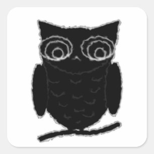 Sticker Carré Inkblot Owl