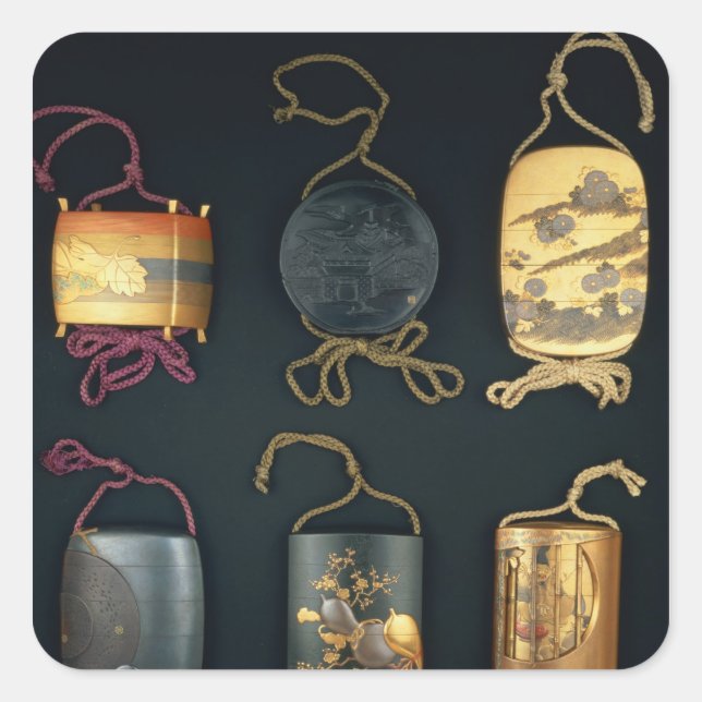 Sticker Carré Inro Coque, 19ème siècle (Devant)