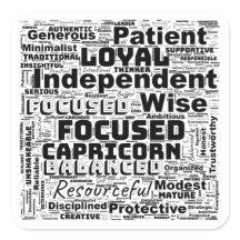 Inspiration de nuage de mots du zodiaque Capricorn