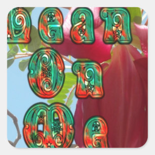 Sticker Carré Inspiration Lean On Me Floral Skyward Art Imprimer