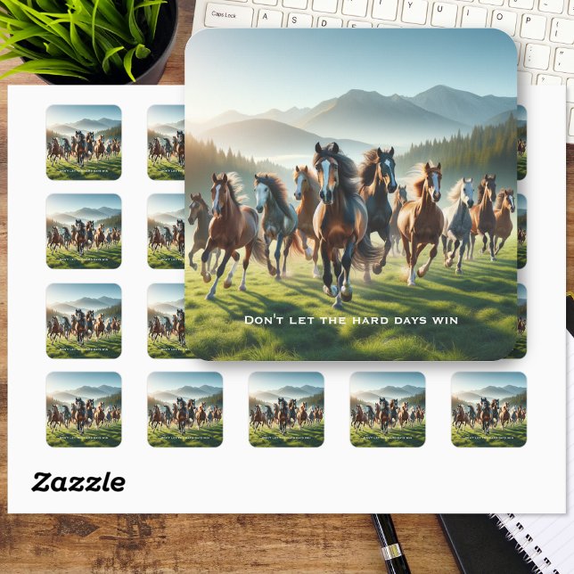 Sticker Carré Inspiration motivationnelle (Créateur téléchargé)