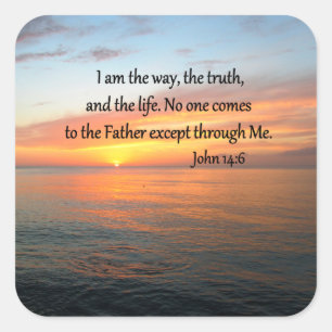 STICKER CARRÉ INSPIRING JOHN 14:6 CONCEPTION DE PHOTO DE LEVER