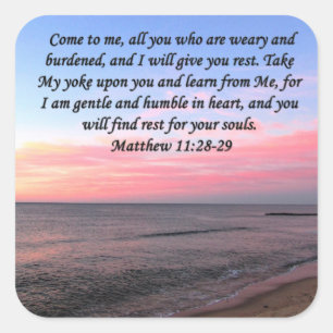STICKER CARRÉ INSPIRING MATTHEW 28 OCEAN PHOTO DESIGN