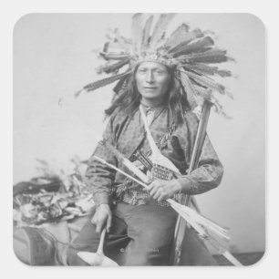 Sticker Carré Instigateur de la révolte indienne à Pine