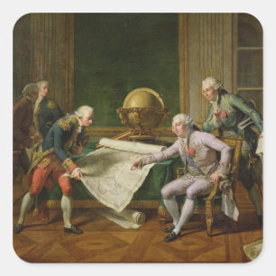 Sticker Carré Instructions donnantes de Louis XVI à la La