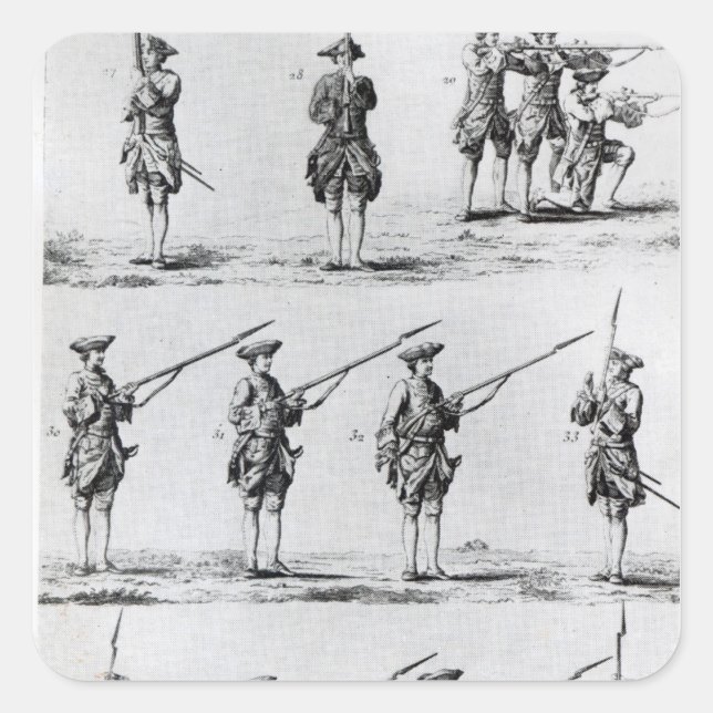 Sticker Carré Instructions pour un exercice Bayonet (Devant)