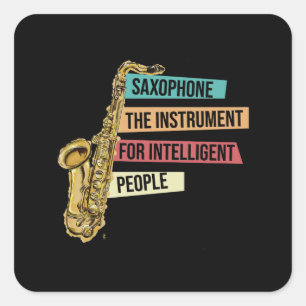 Sticker Carré Instrument de saxophone pour le saxo intelligent