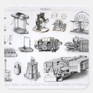 Sticker Carré Instruments de découverte et d'utilisation