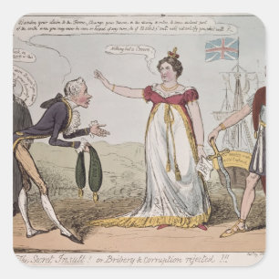 Sticker Carré Insulte secrète ou corruption rejetée