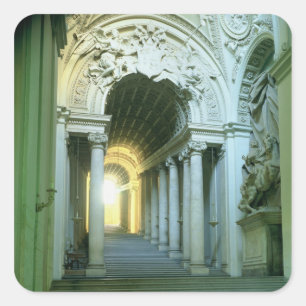 Sticker Carré Intérieur avec vue sur l'escalier