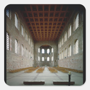 Sticker Carré Intérieur de la basilique, première ANNONCE du