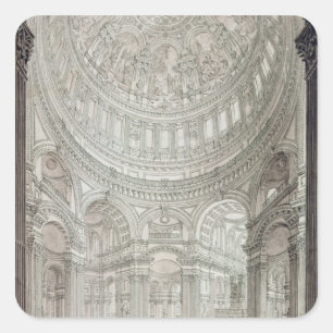 Sticker Carré Intérieur de la cathédrale Saint-Paul, 1817