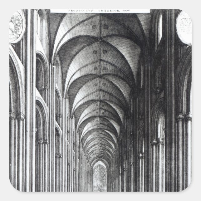 Sticker Carré Intérieur de la nef de Saint Paul, 1658 (Devant)