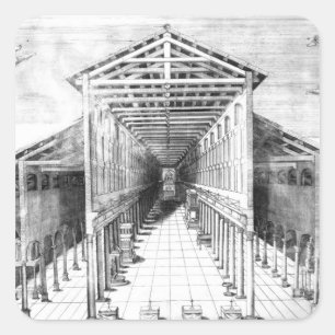 Sticker Carré Intérieur de vieux St Peter, Rome