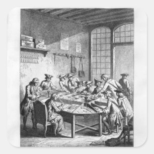 Sticker Carré Intérieur du petit bureau de poste de Paris