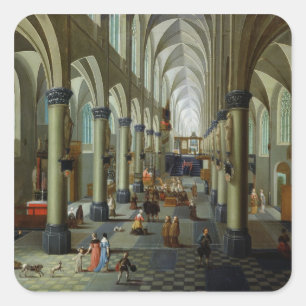 Sticker Carré Intérieur d'une église