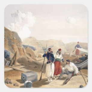 Sticker Carré Interior of the Mamelon Vert, plate from 'The Seat