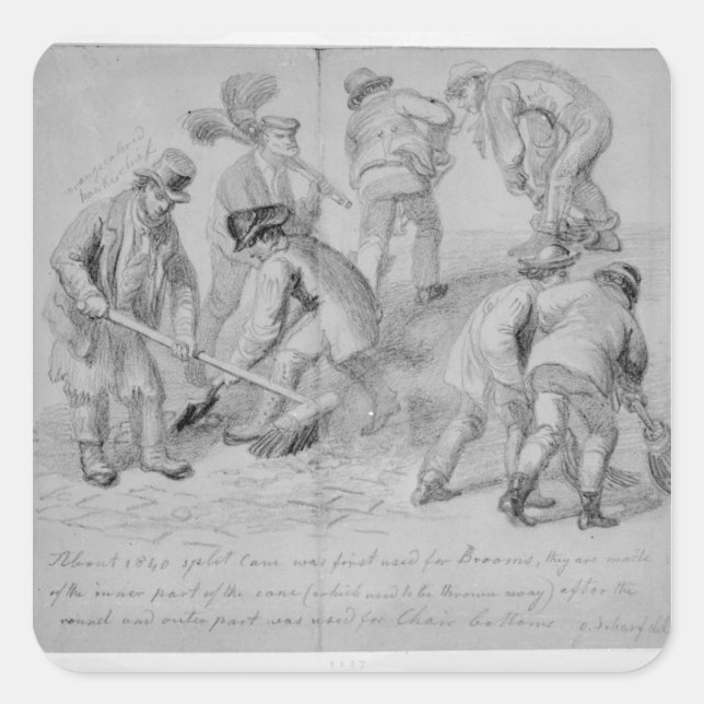 Sticker Carré Introduction de balais à canne cassée (Devant)