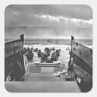 Sticker Carré Invasion de Normandie au Jour J - 1944