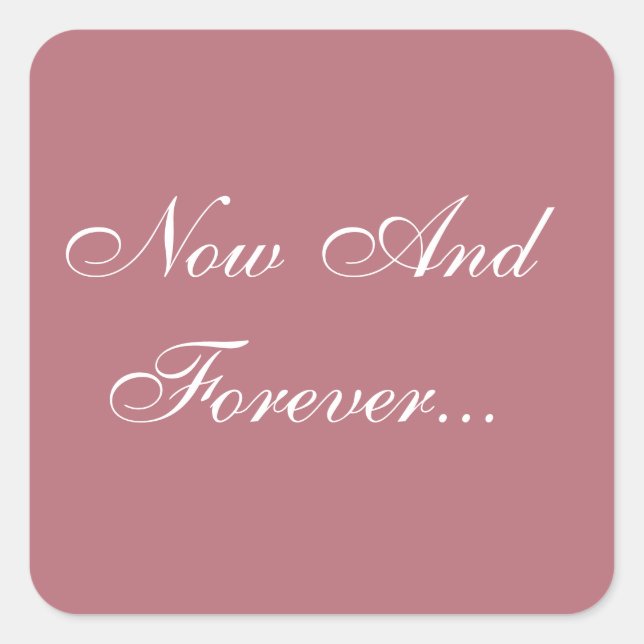 Sticker Carré Invitations personnalisés Rose Gold (Devant)