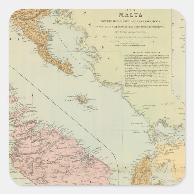 Sticker Carré Ionienne, Malte (Devant)