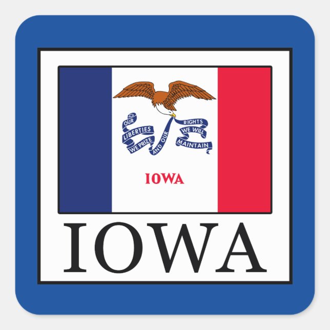 Sticker Carré Iowa (Devant)