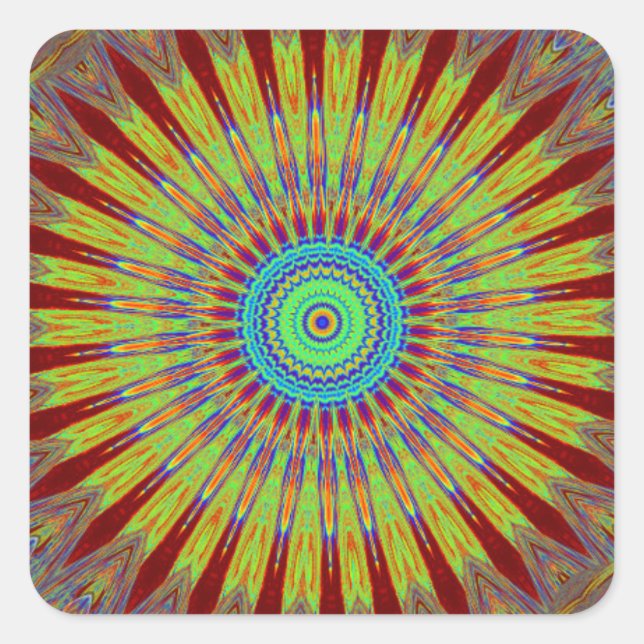 Sticker Carré Iran tapis Africain ethnie tribale motif.jpg (Devant)