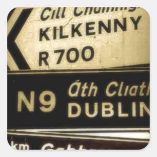 Sticker Carré Ireland Roadside Signs