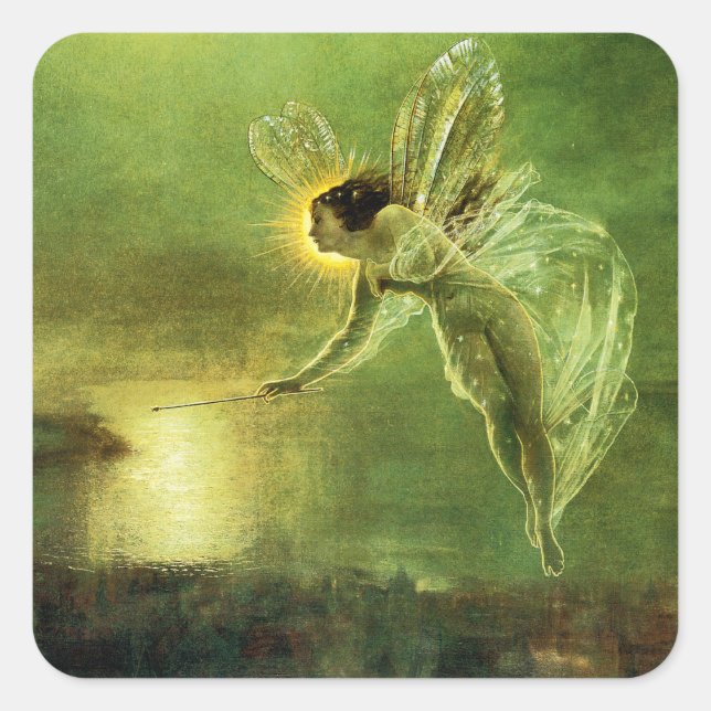 Sticker Carré Iris, Esprit de la Nuit (Devant)