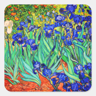 Sticker Carré Irises par Vincent Van Gogh