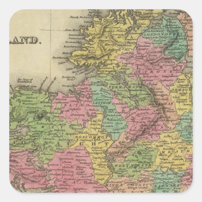 Sticker Carré Irlande 14 (Devant)