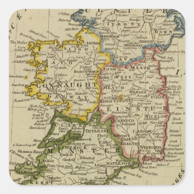 Sticker Carré Irlande 19 (Devant)