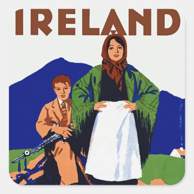 Sticker Carré Irlande ~ Le pays de la jeunesse éternelle (Devant)