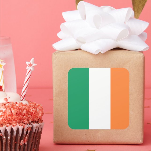 Sticker Carré Irlande National Flag, standard irlandais, bannièr (Fête)