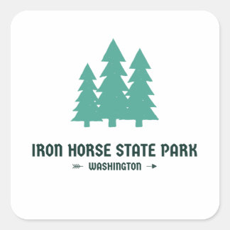 Sticker Carré Iron Horse State Park - Washington
