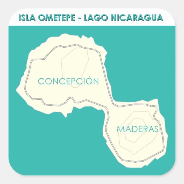 Sticker Carré Isla Ometepe (Devant)
