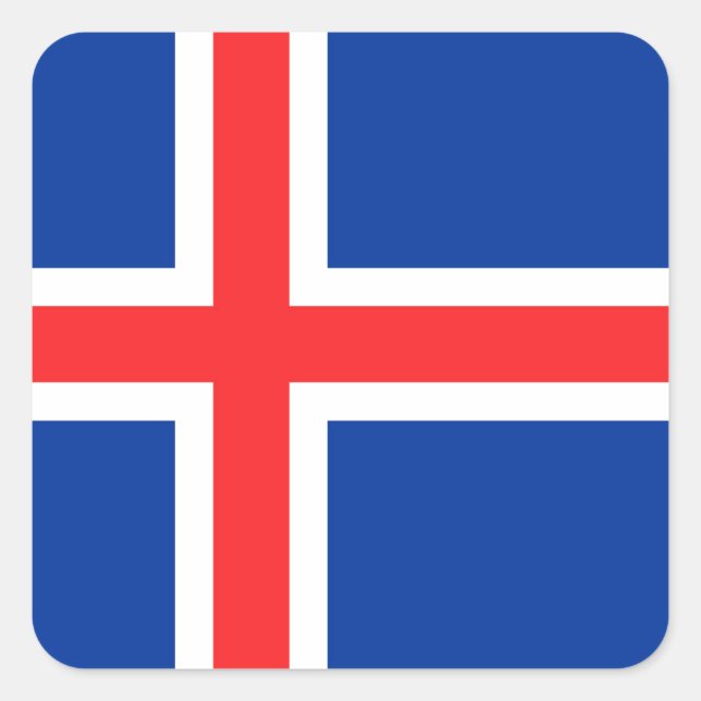 Sticker Carré Islande (Devant)