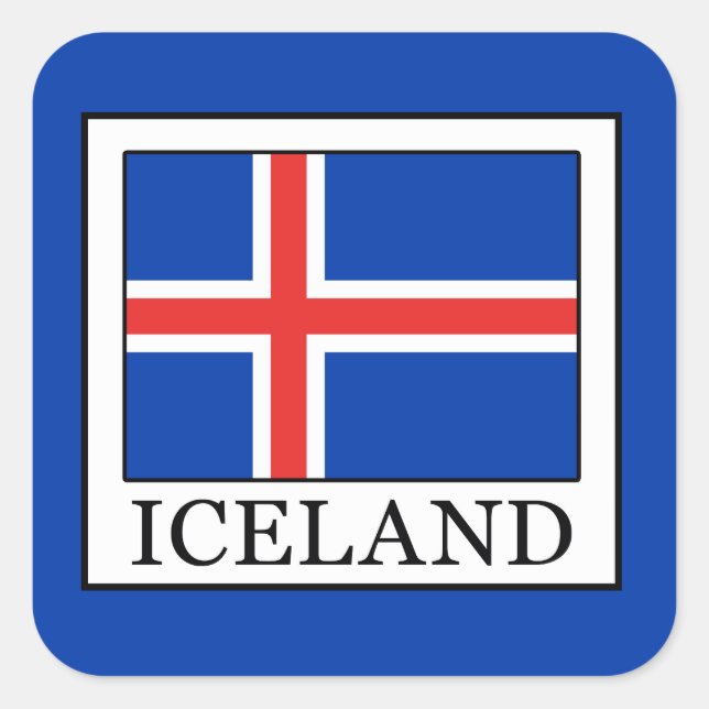 Sticker Carré Islande (Devant)