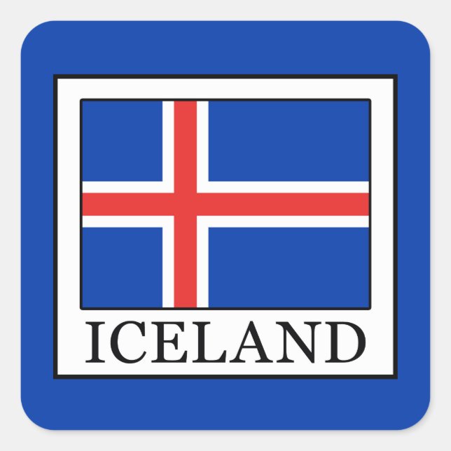 Sticker Carré Islande (Devant)