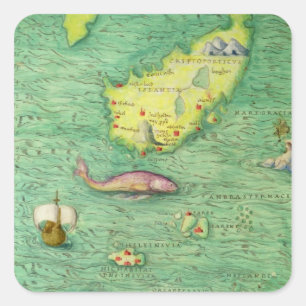 Sticker Carré Islande