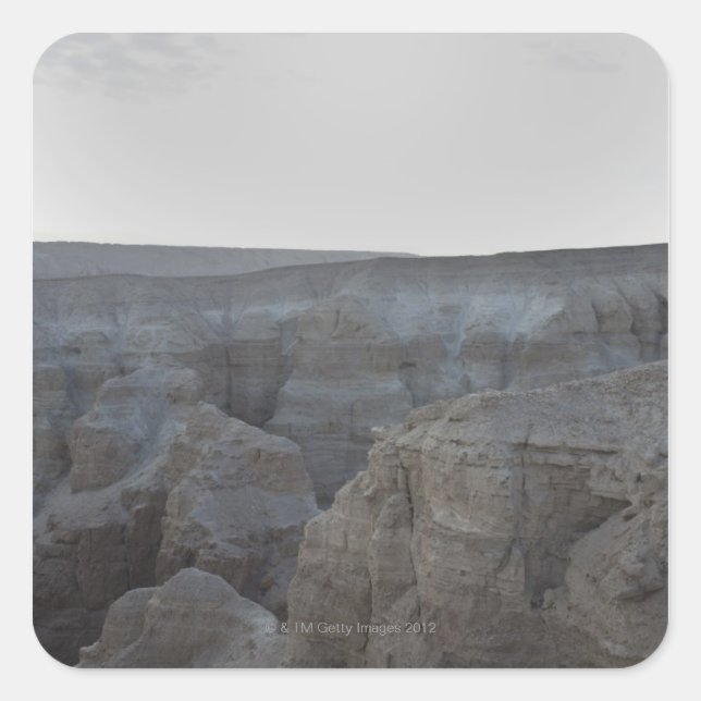 Sticker Carré Israël, Mer Morte, formations rocheuses (Devant)